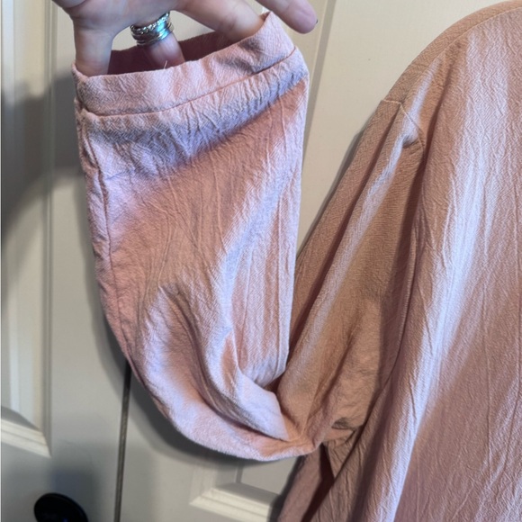 Zanzea Women’s Pink Long Sleeve Loose Top Ruffle Hem Back Buttons Plus Sz 2XL - Picture 8 of 13